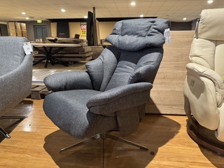 Relaxfauteuil, antraciet stof, manueel verstelbaar d.m.v. gasveer